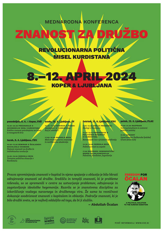 The Conference Science for Society - Revolutionary Political Thought of Kurdistan – 8.-12.4.2024